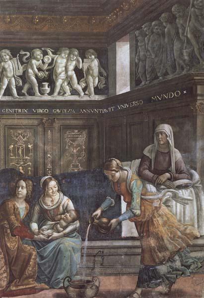 Domenicho Ghirlandaio Details of Geburt Marias oil painting picture